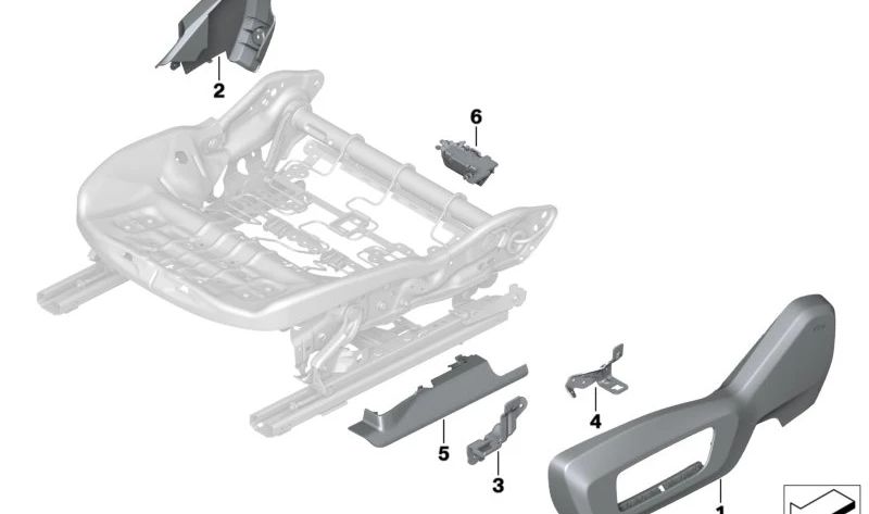 Support BMW 2 U06, X1 U11, U12, Mini U25 (OEM 52109493477). BMW d'origine.