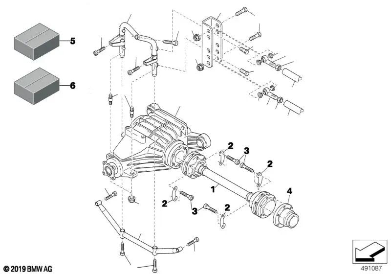 Tapa con fuelle para BMW varios modelos (OEM 33202486058). Original BMW.