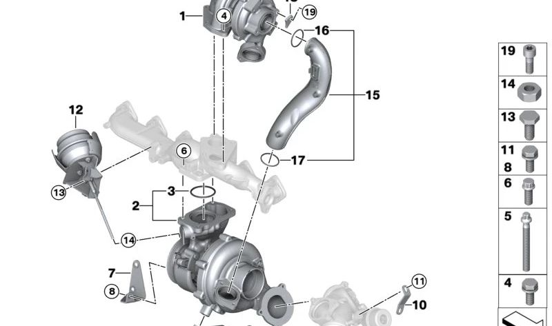 Separador de admisión OEM 11657802595 para BMW E90, E91, E92, E60, E61, E63, E64, E83, E70, E71. Original BMW.