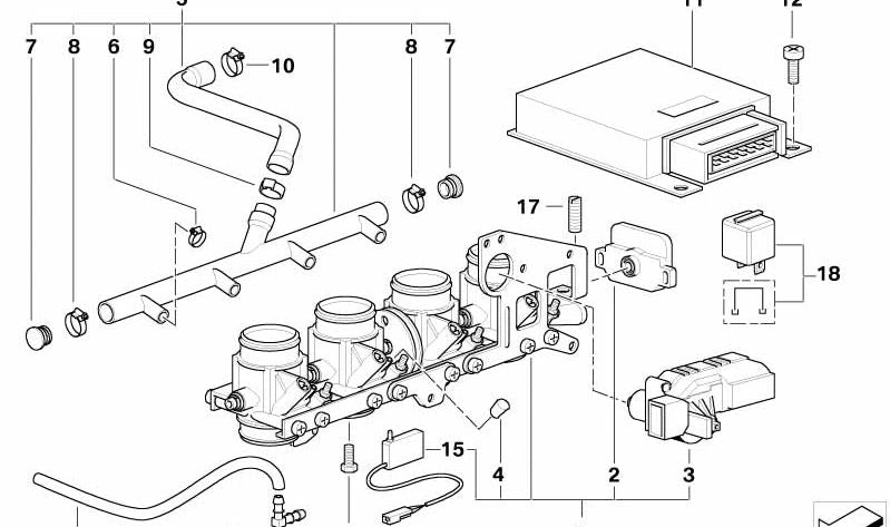 Manguito distribuidor OEM 11151465009 para BMW Motorrad K 1200 GT (KK41), K 1200 RS (KK41, KK58) y K 1200 LT (KK58). Compatible con modelos fabricados entre 1996 y 2009. Original BMW Motorrad.
