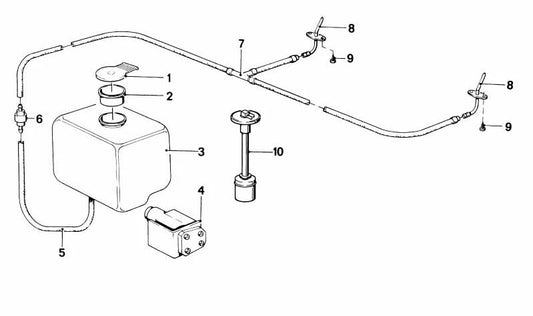 Boquilla del limpiaparabrisas OEM 61661355187 para BMW E12. Original BMW.