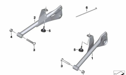 Soporte faro adicional LED izquierda OEM 77518526539 para motos BMW F800GS Adventure K75. Original BMW Motorrad.