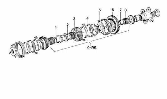 Anneau Synchronizer OEM 2323120077 pour BMW E12. BMW d'origine.