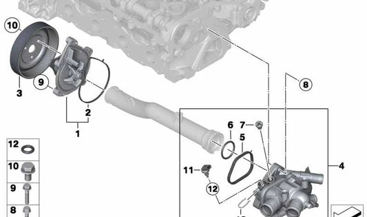 Anillo obturador toroidal OEM 11518613801 para MINI R56 LCI, Clubman R55 LCI, Cabrio R57 LCI, Coupé R58, Roadster R59, Countryman R60, Paceman R61. Original MINI.