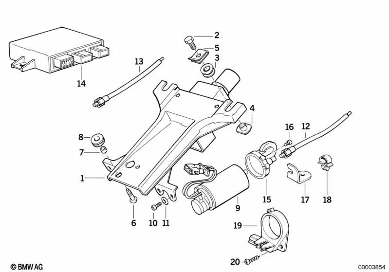 Mantelrohr for BMW Series 8 E31 (OEM 32311159008). Genuine BMW
