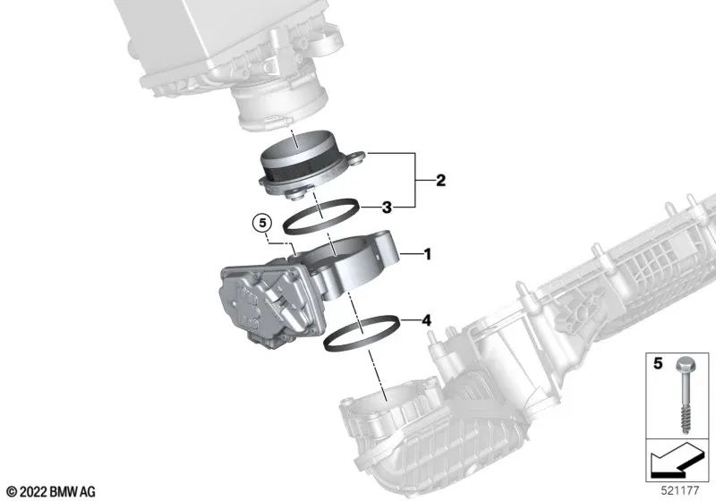 Junta para BMW Serie 5 F90, Serie 7 G70, G73, Serie 8 F91, X5 F95, G05N, X6 F96, G06N, X7 G07N, XM G09 (OEM 13548053515). Original BMW