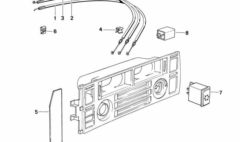 BOWDEN PEDAL INTERIOR OEM 64111371988 para BMW E24 628CSI e 635CSI (modelos de 1978 a 1987). Peça original da BMW.