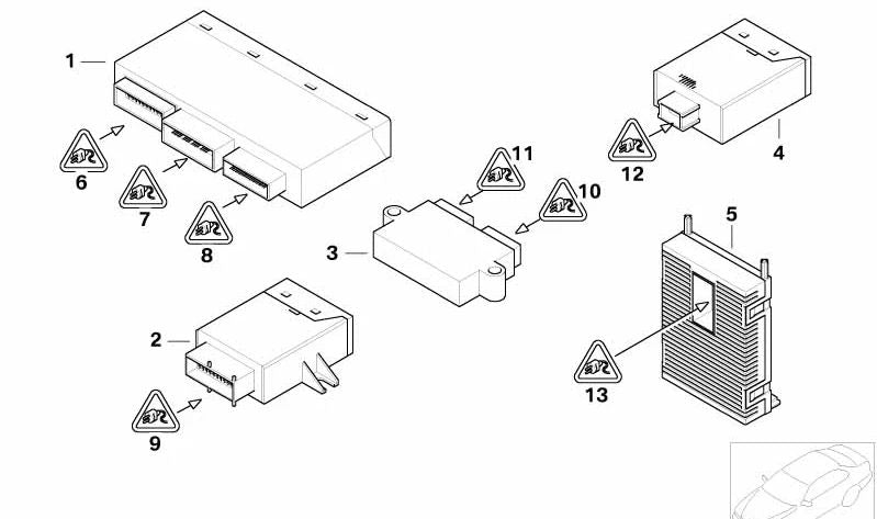 Unité de commande de toit coulissant pour BMW E83, E83N, E53 (OEM 61359146244). BMW d'origine