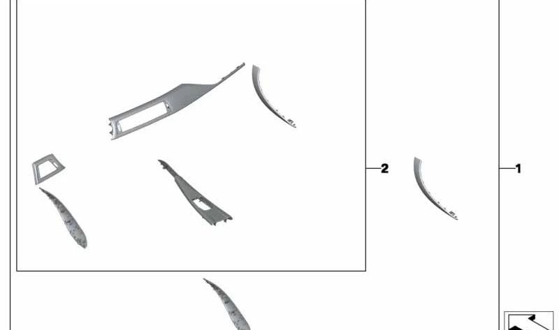 Carbon/Alcantara Interior Trims for BMW 4 Series F32, F32N (OEM 51952350476). Original BMW