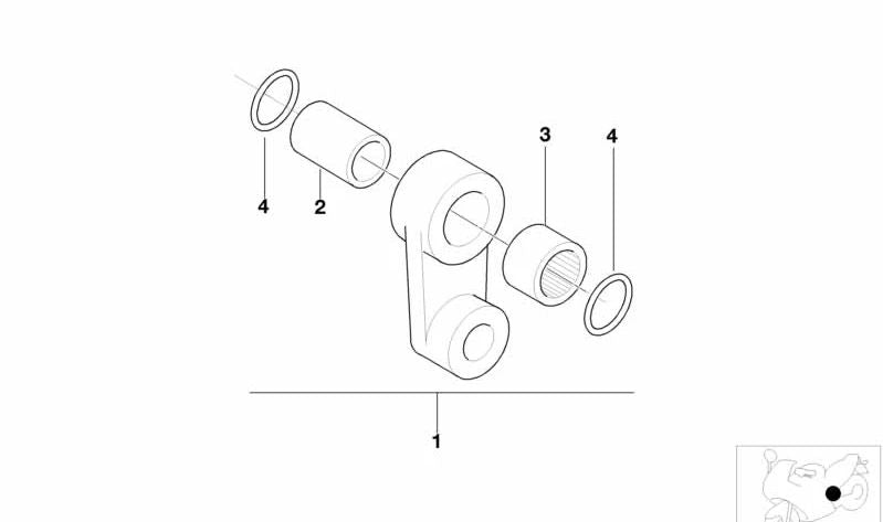 Junta tórica OEM 33537650096 para BMW Motorrad K1 (1988-1993). Recambio original BMW para sistema de suspensión trasera.