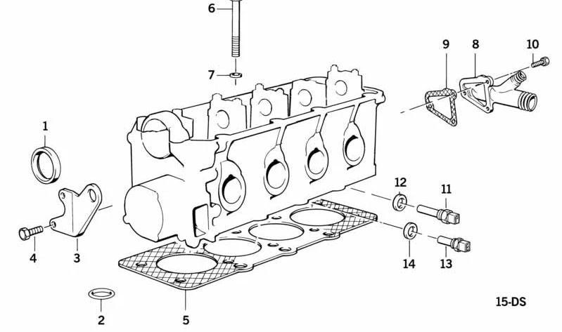 Junta de culata (asbesto libre) OEM 11141734793 para BMW E30, E36, E34. Original BMW.
