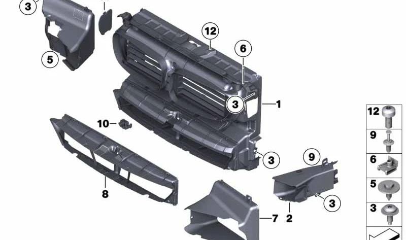 Conducto de aire OEM 51747200781 para BMW F10, F10N, F11, F11N, F18. Original BMW.