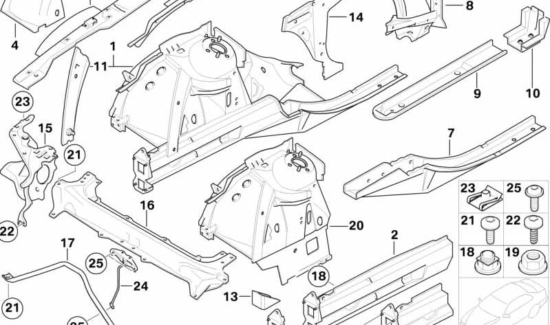 Panel frontal central OEM 51717022966 para BMW Serie 7 {E65, E66} todos los modelos compatibles. Original BMW.