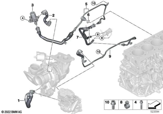 Módulo de dosagem de tubo SCR para BMW X3 G01, G01N, X4 G02, G02N, X5 G05, G05N, X6 G06, G06N, X7 G07, G07N (OEM 17128598380). BMW original