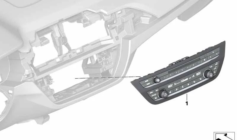 Unidad de mando radio y climatización OEM 64115A4A4B0 para BMW X3 G01, X3 M F97, X4 G02, X4 M F98... y más. Original BMW.