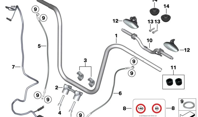 Capa de fecho cromada OEM 31429898299 para motos BMW R 18, R 18 Classic, R 18 Roctane... e mais. Original BMW Motorrad.