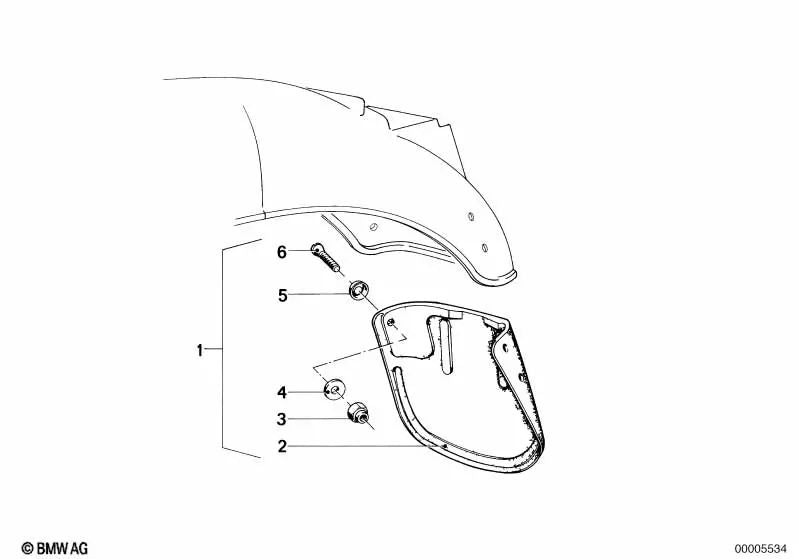 Juego de guardabarros traseros para BMW R248 (OEM 46621242924). Original BMW.