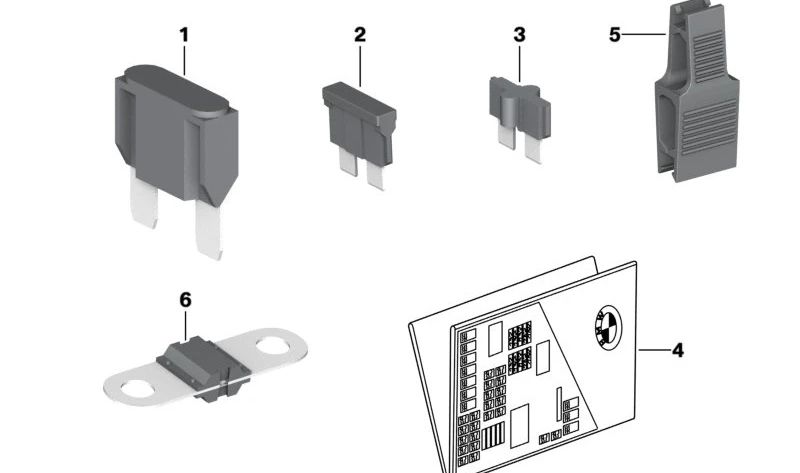 OEM fusibile 61139283441 per BMW (Modelli compatibili: G20, G21, G28, G80, G22, G23, G26, G82, G83, F07, F10, F11, F18, F90, G30, G31, G38, F06, F12, F13, G32 , F01, F02, F04, G11, G12, G14, G15, G16, F39, G01, G08, F97, G02, F98, F15, G05, G18, F85,