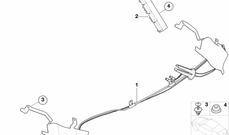 Amplificador de antena OEM 65206912828 para BMW E46, E85, E86. Recambio original BMW.