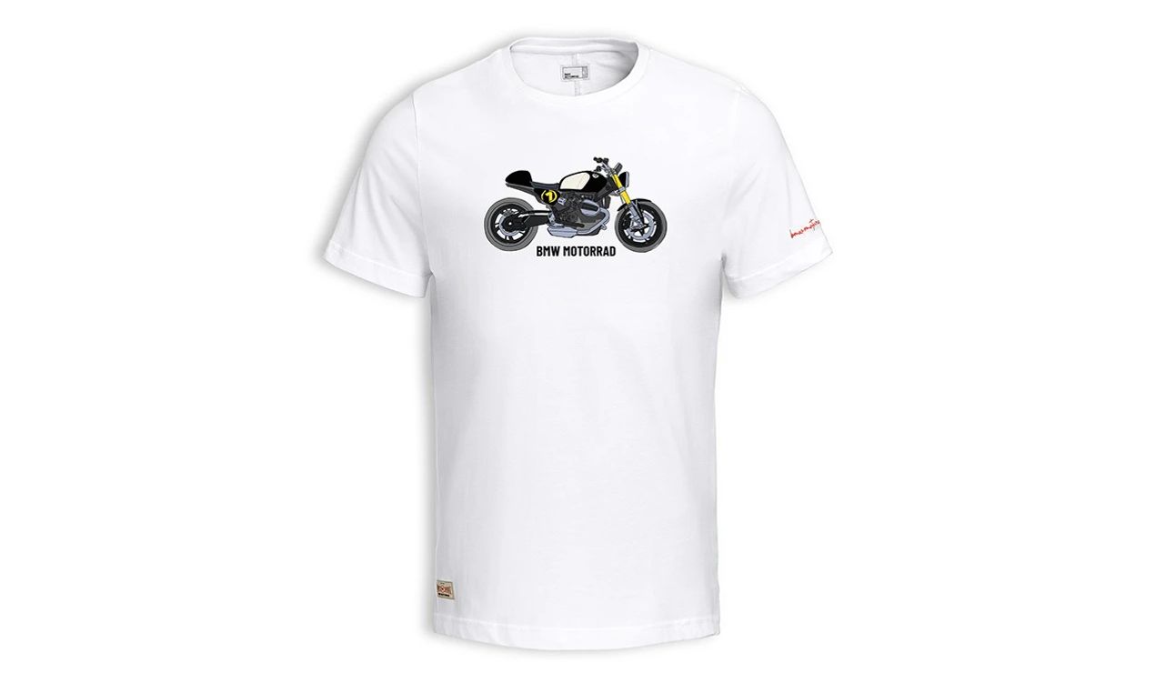 Camiseta R12 nineT blanca talla M OEM 76615B3E390 para BMW Motorrad. Original BMW Motorrad.