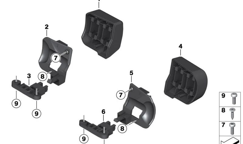 Left support for switch housing OEM 61317653977 for bmw k1200rs motorcycles, K1200gt, R1200RT, R1150RT ... and more. Original BMW Motorrad.