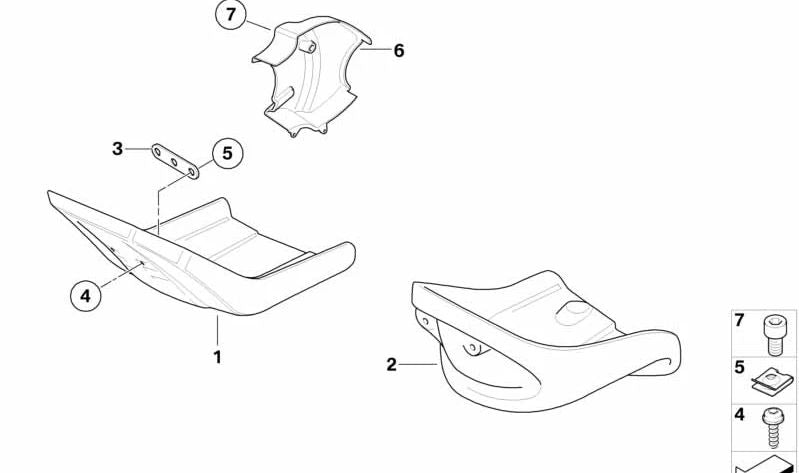 Tornillo con borde M5x16 OEM 11112345125 para motos BMW F 650, F 650 ST (E169). Original BMW Motorrad.