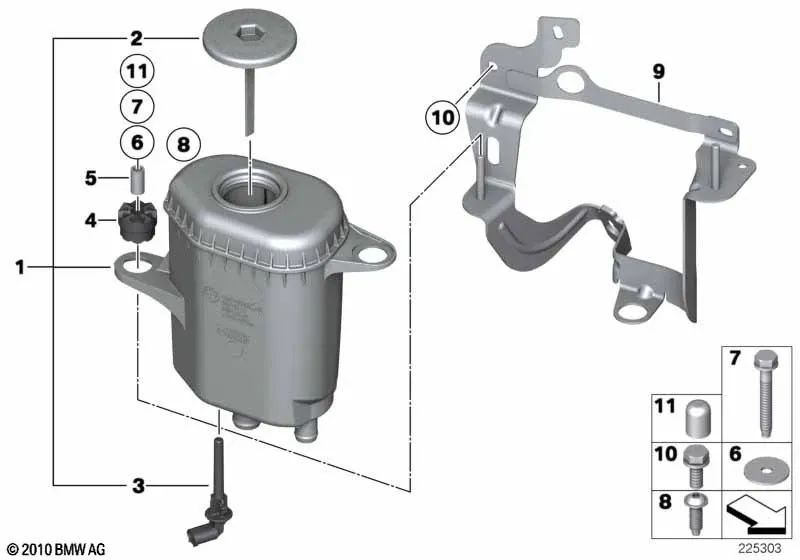 Capa OEM 32416784079 para BMW Série 5 F07, F10, F11, Série 6 F06, F12, F13, Série 7 F01, F02, F03, F04, Ghost RR4, Wraith RR5, Dawn RR6. BMW genuíno.