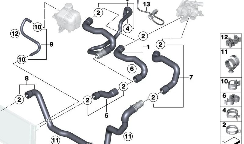 Abrazadera OEM 11722756407 para MINI R56, R55, R57, Countryman R60, F60, Paceman R61 y más. Original MINI.