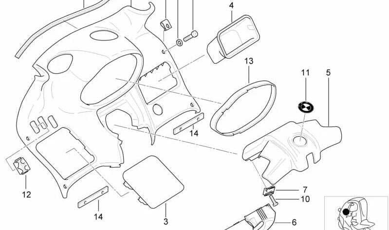 OEM-Abdeckung 61312329529 für BMW Motorrad C1 0191, C1 0192. Original BMW Motorrad.