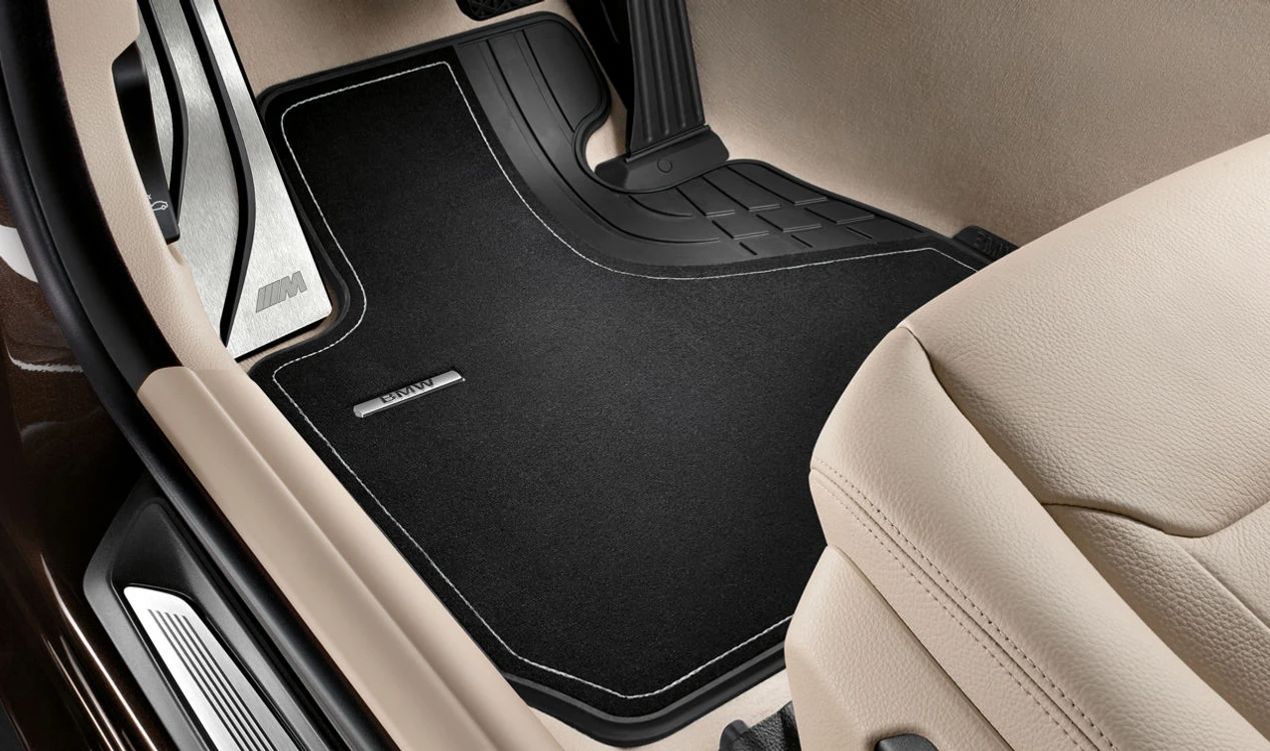 Alfombrillas de tela Luxury OEM 51472339142 para BMW F30, F30N, F31, F31N, F34, F34N, F35, F35N, F80, F80N. Original BMW.