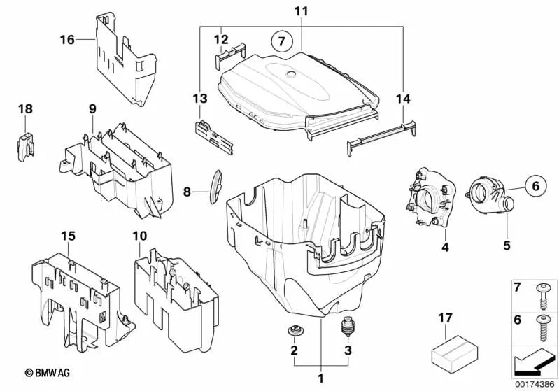 Suporte à unidade de controle da BMW Series 1 E81, E82, E87, E88 Série 3 E90, E91, E92, E93 X1 E84 (OEM 12907528939). BMW original