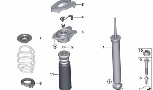 VDC Shock Shock Amorber 3710688795 per Mini Countryman F60, F60 LCI, JCW All4 ... e altro. Mini originale.