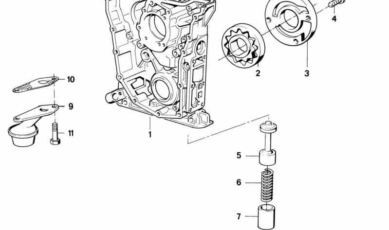 Junta sin amianto OEM 11411715116 para BMW E30. Original BMW.