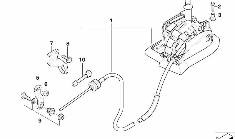 Mando de cambio Steptronic OEM 25167514885 para BMW Z4 E85. Compatible con versiones automáticas. Original BMW.