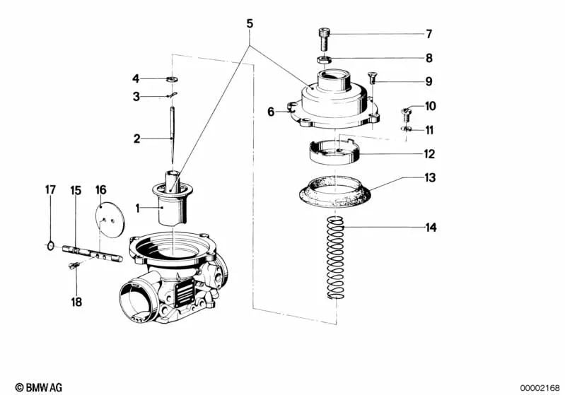 OEM-Druckfeder 13111254771 für BMW R75/5, R100, R100 CS, R100 RS, R100 RT Motorräder. Original BMW Motorrad.