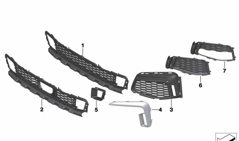 Cubierta embellecedora izquierda cromada OEM 51118079585 para BMW G11, G12. Original BMW.