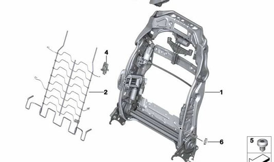 Embellecedor lateral izquierdo de asiento OEM 52107469867 para BMW X5 G05, G06 y X7 G07. Pieza original BMW.