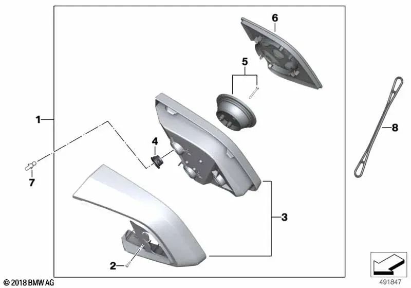 Manguito de goma OEM 51167681592 para BMW Motorrad R1200RT, R900RT y MINI R56, R55, R57, R58, R59, R60, R61. Original BMW y MINI.