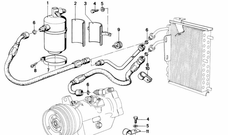 Junta de sellado OEM 64531350489 para BMW E21, E12, E24. Original BMW.