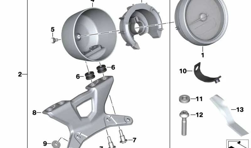 Arandela separadora OEM 63177723678 para BMW Motorrad 3/20, 600, 1600, R nineT (todos los modelos). Repuesto original BMW Motorrad.