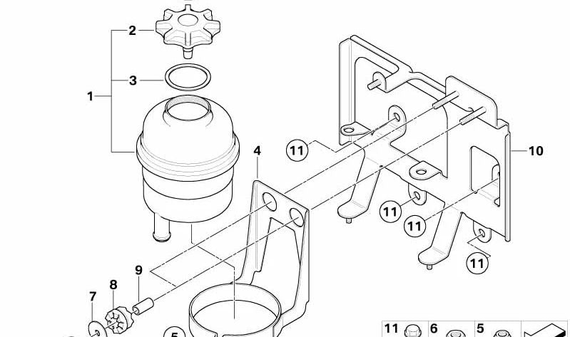Soporte caja de aceite OEM 32416781596 para MINI R50, R52, R53. Original MINI.