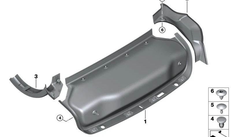 Cubierta canaleta de agua derecha OEM 51497453778 para BMW F93, G16. Original BMW.
