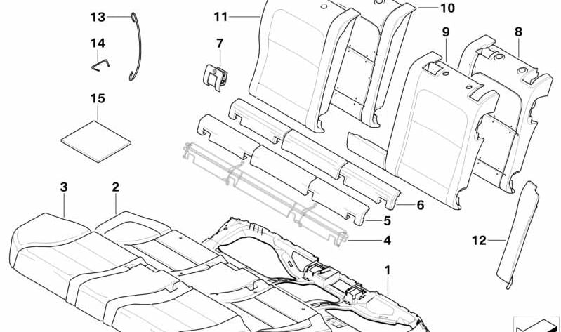 OEM 52207120491 Guarnec mousse pour BMW E61. BMW d'origine.