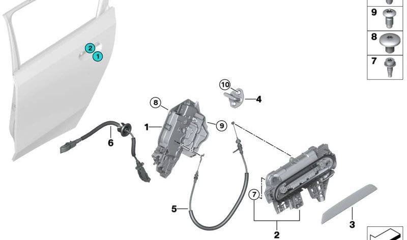 ISA M4X10 OEM Vite 07129909896 per BMW {G87, G26, G26F, G26N, G60, G61, G68, G90, U11, U12, U10, G45} e Mini {J01, J05, U25}. BMW originale e Mini. Ideale per i meccanismi di chiusura delle porte.