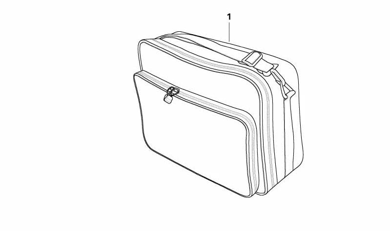 Bolsa interior derecha para maleta lateral de moto OEM 72605590042 para BMW Motorrad R248, R50. Original BMW.