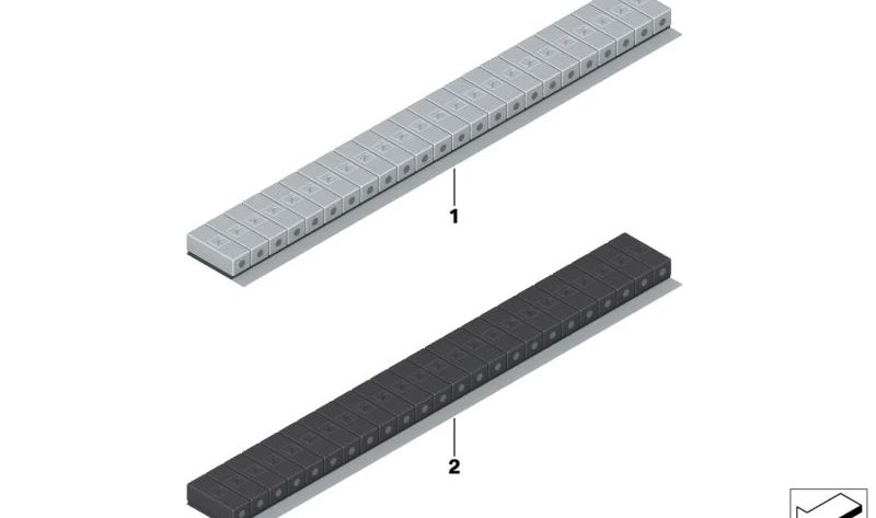 Contrappeso adesivo per pneumatici OEM bilanciati 36136886053 per BMW G20, G21, G26, G30, G31. BMW originale.