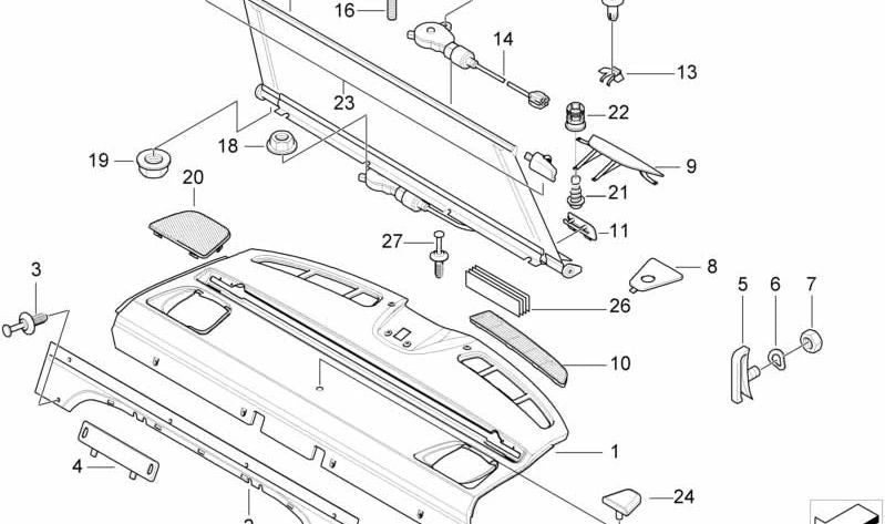 Rejilla de ventilación izquierda OEM 51468204317 para BMW Serie 5 E39 (todos los modelos compatibles). Pieza original BMW.