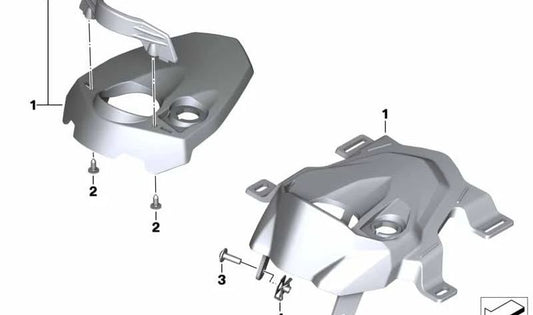 Moldura de la cerradura de contacto OEM 46637708317 para motos BMW F700GS, F650GS, F800GS, F800GS Adventure. Original BMW Motorrad.