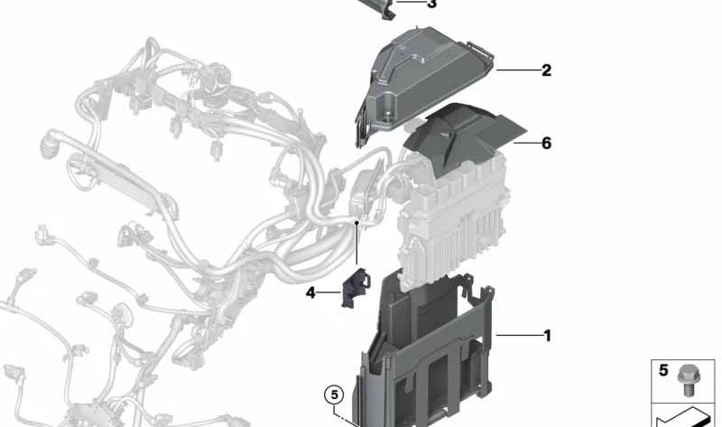 Copertura DDE OEM 12908473263 per BMW Serie 2 F44, F45, F46, X1 F48, X2 F39... e altro ancora. BMW originale.