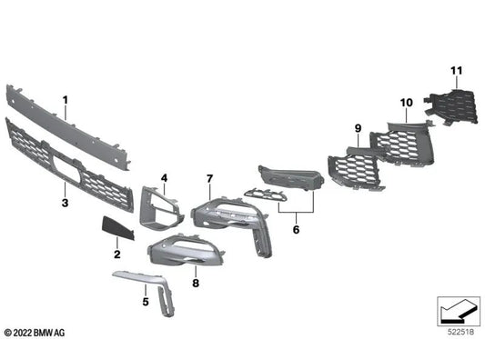 Paramento para faro antiniebla derecho OEM 51118746240 para BMW X5 (G05) M50i, xDrive40d. Original BMW.